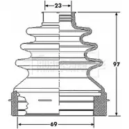 Пыльник шруса, ремкомплект BORG & BECK XG41 P ZDGD72H 3155391 BCB6187