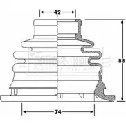 Пыльник шруса, ремкомплект BORG & BECK 3155401 VZLYFYR BCB6197 8H5N 7W