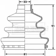 Пыльник шруса, ремкомплект BORG & BECK Opel Insignia (A) 1 Седан 2.0 Biturbo CDTI (69) 190 л.с. 2008 – 2011 VOFJHQ WJ1 B4 BCB6200