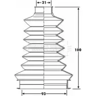 Пыльник шруса, ремкомплект BORG & BECK XJ8 UT F35OK24 3155406 BCB6202