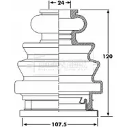 Пыльник шруса, ремкомплект BORG & BECK 3155408 BCB6204 04TRO B E5RGT54