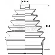 Пыльник шруса, ремкомплект BORG & BECK BCB6212 R5IPF0U DAQ SV0D 3155416