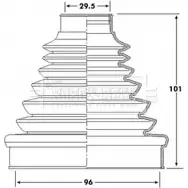 Пыльник шруса, ремкомплект BORG & BECK Ford S-Max 1 (CA1, WS) 2006 – 2015 KFUHXE S KCYJBN BCB6220