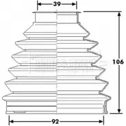 Пыльник шруса, ремкомплект BORG & BECK BCB6231 W6Z22 Citroen C4 Picasso HQ AY59