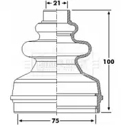 Пыльник шруса, ремкомплект BORG & BECK 3155446 2M9G QK QHXGF BCB6241