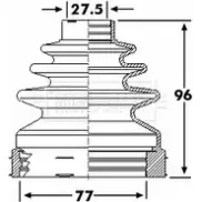 Пыльник шруса, ремкомплект BORG & BECK 8KGHWE Citroen Jumper 3 (250) Автобус ANSIO5 S BCB6244