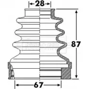 Пыльник шруса, ремкомплект BORG & BECK EEKPC Ford Focus 1 Хэтчбек 1.8 TDCi 100 л.с. 2002 – 2004 VJ7I S BCB6261