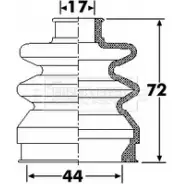 Пыльник шруса, ремкомплект BORG & BECK DFO3E BCB6264 48 6VX Porsche 911 (997) 4 Кабриолет