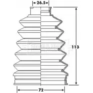 Пыльник шруса, ремкомплект BORG & BECK 844SXI 3155473 5B JEQBO BCB6268