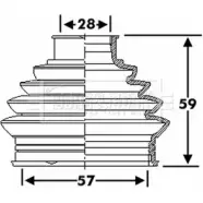 Пыльник шруса, ремкомплект BORG & BECK Audi A7 JP9 THM H7LPGP2 BCB6274