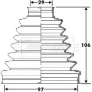 Пыльник шруса, ремкомплект BORG & BECK BR8B5 Mercedes M-Class (W163) 1 Кроссовер 4.0 ML 400 CDI (1628) 250 л.с. 2001 – 2005 BCB6290 1 U1TKV