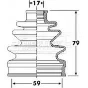 Пыльник шруса, ремкомплект BORG & BECK 94OM7CE BCB6293 WBG SM 3155498
