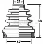 Пыльник шруса, ремкомплект BORG & BECK RZ0KP G LPL9631 3155518 BCB6313