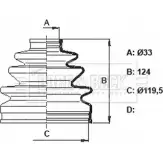 Пыльник шруса, ремкомплект BORG & BECK Mitsubishi Pajero 3 (V60) 1999 – 2007 JM BSW IKA6O BCB6328