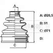 Пыльник шруса, ремкомплект BORG & BECK H4OHQ 3155553 BCB6349 PH 73N