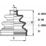 Пыльник шруса, ремкомплект BORG & BECK 3155567 47RPBM BCB6364 1S 3J80