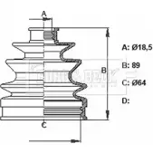 Пыльник шруса, ремкомплект BORG & BECK BCB6378 7GQJ 4 3155580 65JKW