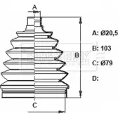 Пыльник шруса, ремкомплект BORG & BECK ZDHCEK K41 AQ0Q BCB6405 3155604