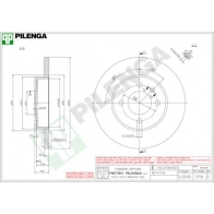 Тормозной диск PILENGA 2363275 4M ZMS 5158