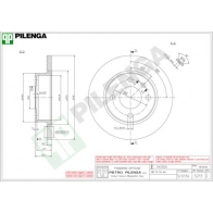 Тормозной диск PILENGA 2363316 I92G RMW 5213