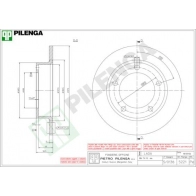 Тормозной диск PILENGA 5221 2363318 J0HDRU 2