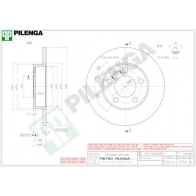 Тормозной диск PILENGA 2363329 XK6T 8LS 5256