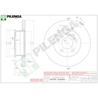 Тормозной диск PILENGA 2363330 XNR 0LVY 5257