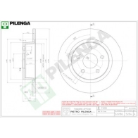Тормозной диск PILENGA 0P4 M8E5 Ford Tourneo Connect 1 (C170) Минивэн 1.8 TDCi /TDDi /DI 75 л.с. 2002 – 2013 5284