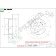 Тормозной диск PILENGA 2363378 D7Y UMXN 5317
