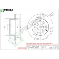 Тормозной диск PILENGA 5319 A CZQ1 Honda Accord 6 (CE, CD, CF) 1997 – 2002