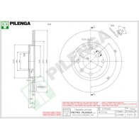 Тормозной диск PILENGA 2363413 KD2 P7 5370