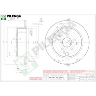 Тормозной диск PILENGA 2363445 5408 F OMW06V