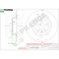 Тормозной диск PILENGA 5447 UTJC WC Land Rover Range Rover Evoque