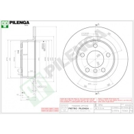 Тормозной диск PILENGA 2363531 3ZHYK 0T 5560