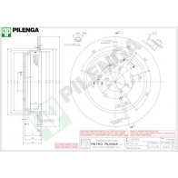 Тормозной диск PILENGA Honda CR-V 4 (RM) Кроссовер 1.6 i DTEC (RE6) 120 л.с. 2013 – 2025 5660 OQU OB