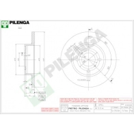 Тормозной диск PILENGA 2363612 GG6XF M 5766