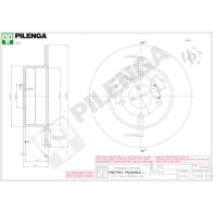 Тормозной диск PILENGA L6 9WM1 2363614 5768