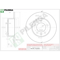 Тормозной диск PILENGA C 1PX5 5781 Renault Master (EV) 3 Кабина с шасси 2.3 dCi 170 FWD 170 л.с. 2016 – 2024