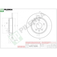 Тормозной диск PILENGA 5784 Opel Astra (K) 5 Универсал 1.5 CRDI (35) 105 л.с. 2019 – 2025 VECIG Y