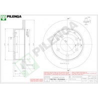 Тормозной диск PILENGA O X84UF Mercedes Sprinter (906) 2 Фургон 2.1 (3,5T) 314 CDI (9031. 9033. 9035. 9037) 143 л.с. 2016 – 2024 5856