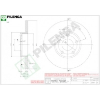 Тормозной диск PILENGA Audi A4 (B5) 1 Седан 1.8 115 л.с. 1995 – 2000 H7MM P 5861