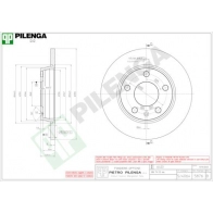Тормозной диск PILENGA 1ADA 9VS Audi A4 (B7) 3 Кабриолет 2.4 170 л.с. 2002 – 2005 5876
