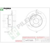 Тормозной диск PILENGA Audi A6 (C5) 2 Универсал 1.8 T Quattro 180 л.с. 1997 – 2005 5878 G 2X0AM