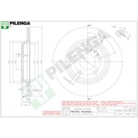 Тормозной диск PILENGA 3WX 6UE Audi A4 (B8) 4 Универсал 5881