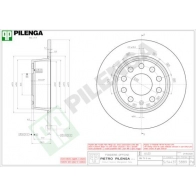 Тормозной диск PILENGA H7OQ R Skoda Octavia (A8, NX5) 4 Универсал 1.5 TSI G-TEC 131 л.с. 2020 – 2025 5889