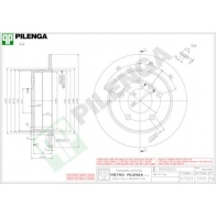 Тормозной диск PILENGA W7C 62X 5905 Mercedes A-Class (W169) 2 Хэтчбек 2.0 A 160 CDI (1606. 1606) 82 л.с. 2004 – 2012
