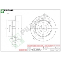 Тормозной диск PILENGA 2363728 B2HDS 8 5991