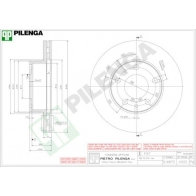 Тормозной диск PILENGA Fiat Ducato (290) 4 Фургон 140 Multijet 2,3 D 140 л.с. 2019 – 2025 V022 I RNDXZ5