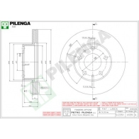 Тормозной диск PILENGA V039 Fiat Ducato (290) 4 Фургон 160 Multijet 2,3 D 160 л.с. 2019 – 2024 R 9PP1FM