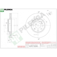 Тормозной диск PILENGA V046 Opel Corsa (D) 4 Хэтчбек 1.2 LPG (L08. L68) 83 л.с. 2011 – 2014 HSC7GE Z